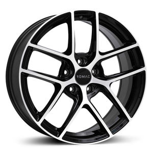 Romac Diablo Alloy Wheels In Gloss Black With Polished Face Set Of 4