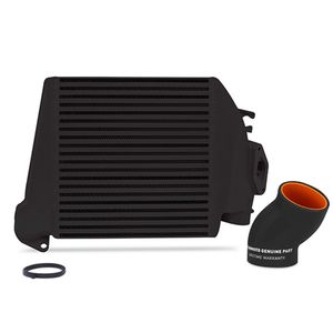 Mishimoto Top-Mount Intercooler Black Cooler - Black hoses