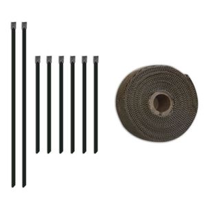 Mishimoto Exhaust Heat Wrap - 2&quot; x 35' Roll with Stainless Locking Tie Set