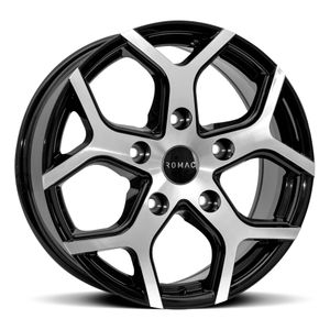 Romac Cobra Alloy Wheels In Gloss Black With Polished Face Set Of 4