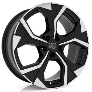 MSW 43 Alloy Wheels In Gloss Black Full Polished Set Of 4