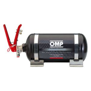 OMP Black Collection Mechanical Steel Bottle Fire Extinguisher System - 2.8 Ltr