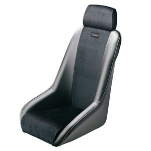 OMP Classic - Vintage Car Seat In Black Velour And Vinyl