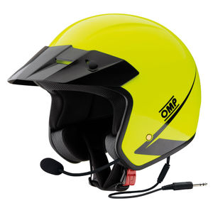 OMP Star Intercom Helmet - Fluro Yellow