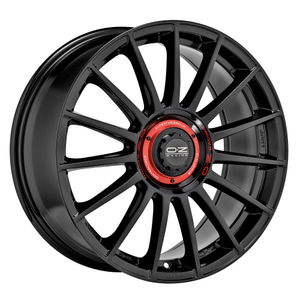 OZ Racing Superturismo Evoluzione Alloy Wheels In Gloss Black Red Letter Set Of 4
