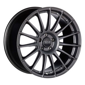 OZ Racing Superturismo LM Alloy Wheels in Matt Graphite Silver Lettering Set of 4
