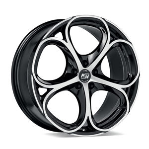 MSW 82 Alloy Wheels In Gloss Black Full Polished Set Of 4