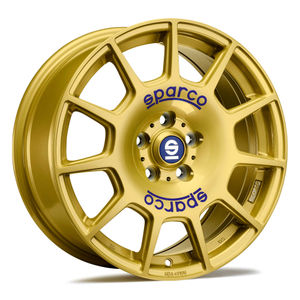 Sparco Wheels Terra Alloy Wheels In Race Gold Blue Lettering Set Of 4