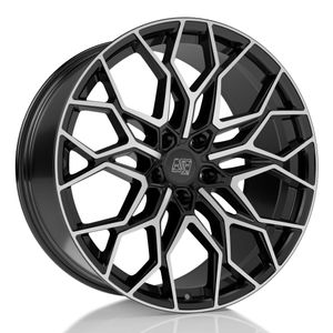 MSW 51 Alloy Wheels In Gloss Black Full Polished Set Of 4
