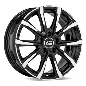 MSW 79 Alloy Wheels In Gloss Black Full Polished Set Of 4