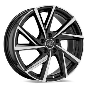 MSW 80/5 Alloy Wheels In Gloss Black Full Polished Set Of 4