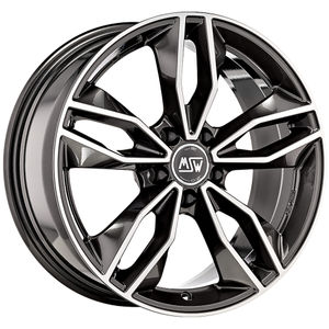 MSW 71 Alloy Wheels In Gloss Dark Grey Full Polished Set Of 4