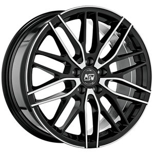 MSW 72 Alloy Wheels In Black Full Polished Set Of 4
