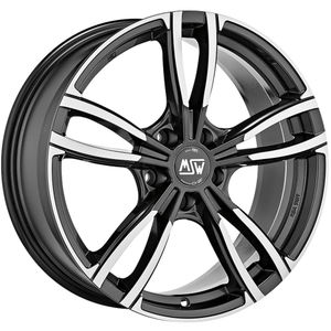 MSW 73 Alloy Wheels In Gloss Dark Grey Full Polished Set Of 4
