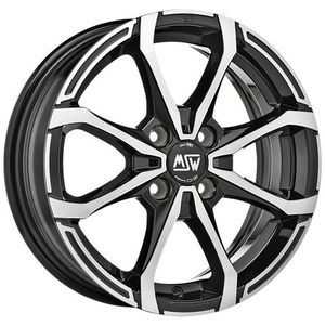 MSW X4 Alloy Wheels in Black Full Polished Set of 4