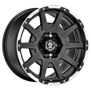 Sparco Wheels Dakar Alloy Wheels In Matt Black With Polished Lip And Rivets Set Of 4