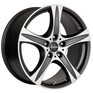 Ronal R55 SUV Alloy Wheels In Black Matt Diamond Cut Set Of 4