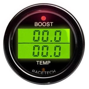 Racetech Turbo Boost - Temperature Dual Gauge