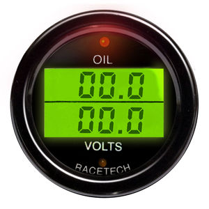 Racetech Oil Pressure - Volts Dual Gauge