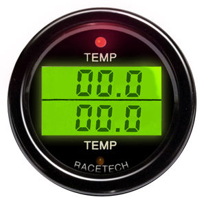 Racetech Temperature - Temperature Dual Gauge