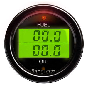 Racetech Fuel Pressure - Oil Temperature Dual Gauge