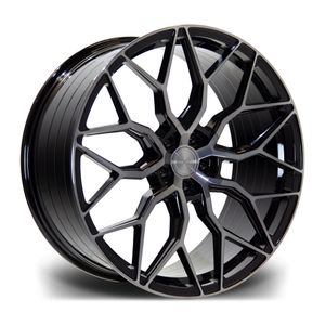Riviera RF108 Alloy Wheels In Black Polished Dark Tint Set Of 4