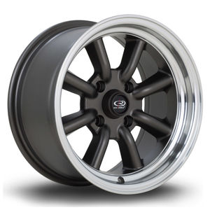 Rota RKR Alloy Wheels In Flat Gunmetal Polished Lip Set Of 4