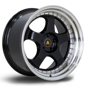 Autostar GT5 Alloy Wheels In Gloss Black With Polished Lip Set Of 4
