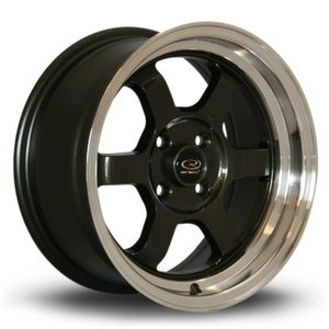 Rota Grid-V Alloy Wheels In Gunmetal With Polished Lip Set Of 4