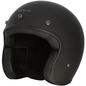 Merlin Blackbird Jet Plain Motorcycle Helmet