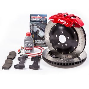 Revo Mono 6 Big Brake Kit With Red Calipers And 355 x 32mm Discs