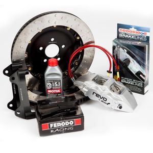 Revo Mono 4 Big Brake Kit with Red Calipers and 332 x 28mm Discs