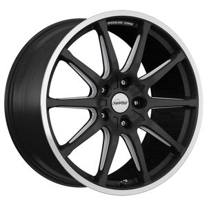 Speedline Corse SC1 Motorismo Alloy Wheels In Black Matt Diamond Cut Lip Set Of 4