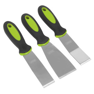 Sealey Rigid Blade Scraper Set 3pc (32mm/50mm/32mm Angled Scraper)