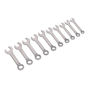 Sealey Premier Combination Spanner Set 10 Piece Stubby Metric - AK633