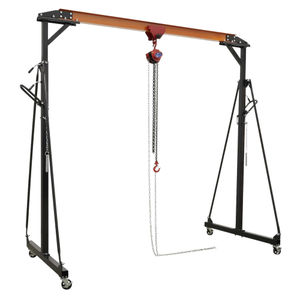 Sealey Portable Lifting Adjustable Gantry Crane 0.5 Tonne & Hoist Combo - SG500KIT
