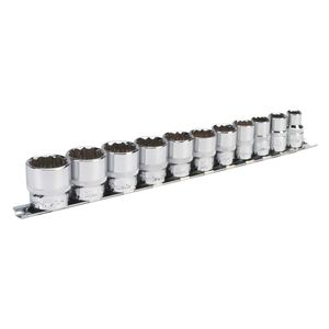 Sealey Socket Set 11pc 3/8&quot;Sq Drive 12pt WallDrive Imperial - AK2672