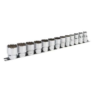 Sealey Socket Set 13pc 1/2&quot;Sq Drive 12pt WallDrive Imperial - AK2674