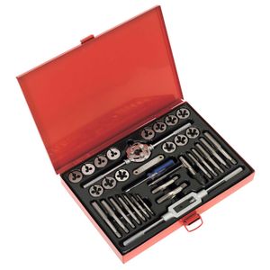 Sealey Tap & Die Set 33pc Split Dies Metric/UNF/BSP - AK3033