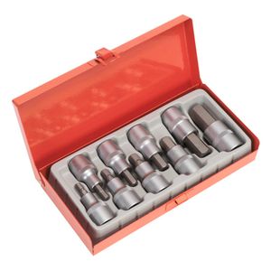 Sealey Hex Socket Bit Set 9pc 1/2&quot;Sq Drive - AK620
