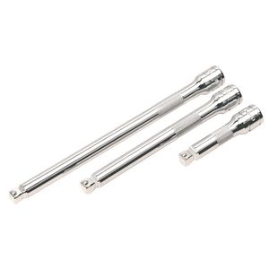 Sealey Wobble/Rigid Extension Bar Set 3pc 3/8&quot;Sq Drive - AK763