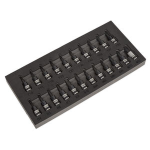 Sealey TRX-Star/Hex/Spline Socket Bit Set 22pc 3/8&quot;Sq Drive Black Series - AK7985