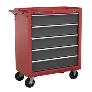 Sealey Rollcab 5 Drawer with Ball Bearing Runners - Red/Grey - AP22505BB