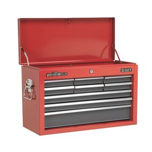 Sealey Topchest 9 Drawer with Ball Bearing Runners - Red/Grey - AP22509BB
