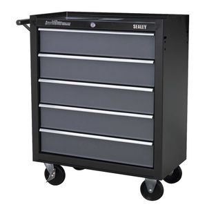 Sealey Rollcab 5 Drawer with Ball Bearing Runners - Black/Grey - AP2505B