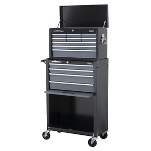 Sealey Topchest & Rollcab Combination 13 Drawer w/ Ball Bearing Runners - Black/Grey