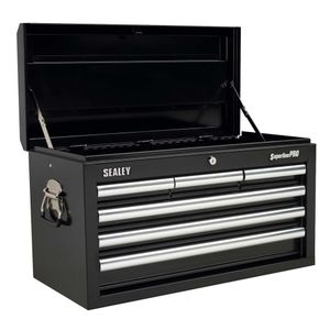 Sealey Topchest 6 Drawer with Ball Bearing Runners - Black - AP33069B