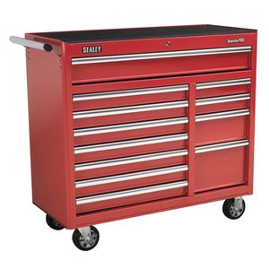 Sealey Rollcab 12 Drawer with Ball Bearing Runners Heavy-Duty - Red - 105cm Wide