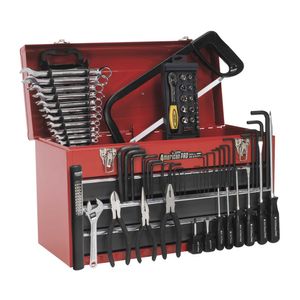 Sealey Portable Tool Chest 3 Drawer - Ball Bearing Runners - Red with 72pc Tool Kit