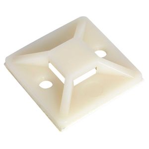 Sealey Self-Adhesive Cable Tie Mount 25 x 25mm Black Pack of 100 - CTM2525B
